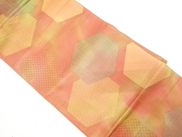 JAPANESE NAGOYA OBI / CHIKUZEN HAKATA / WOVEN WAVY STRIPE